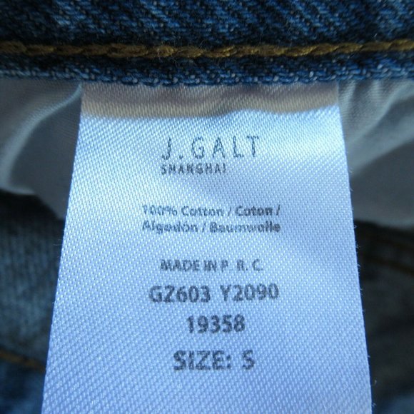 SOLDBrandy Melville John Galt Jeans Skirt Small S Blue Mini Denim Distressed - Picture 3 of 3